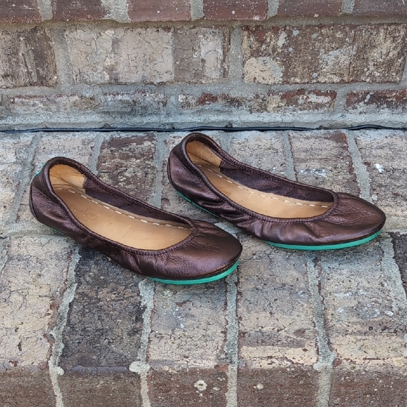 Tieks Chocolate Raspberry Truffle Ballet Flats - Picture 3 of 6